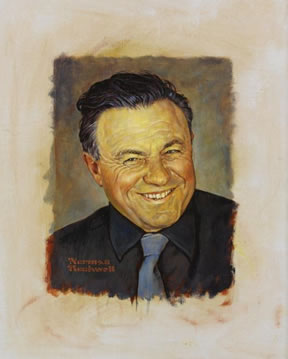 Norman Rockwell Original Oil on Canvas of Teddy Kollek at Auction