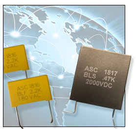 New Yorker Electronics releases two new series of ASC Capacitors self-healing BLF (Board Level Filter) and BLS (Board Level Snubber) Capacitor Series