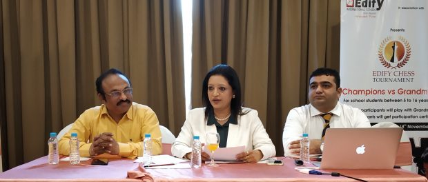 Mr. Joseph D'souza, Ms. Priya Anand and Mr. Imran Bandeali at Press conference held in Pune