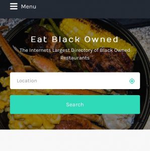 Eatblackowned.com home page 