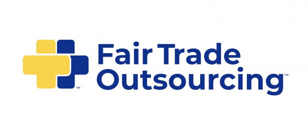 new Fair Trade Outsourcing logo with the double-plus icon