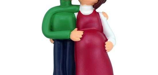 Personalized Pregnant Couple Ornament