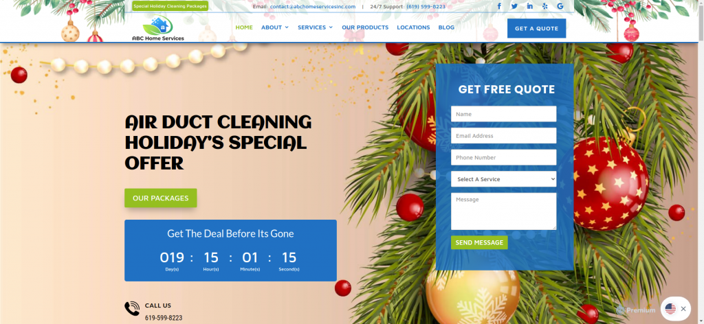 Holidays Special Air Duct Cleaning Packages