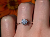 Solitaire Moissanite Engagement Ring