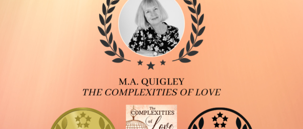 cover of the month the complexities of love by M.A. quigley with golden badge