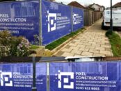 heras fence banners