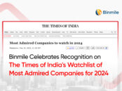 Binmile on TOI's 2024 Admired Companies List