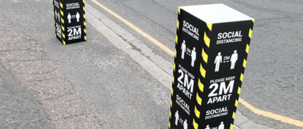 printed bollard covers