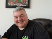 Michael S. Healy in his office at Waste Not Want Not LLC, 2025