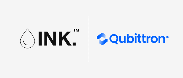 Logos of INK PharmaSolutions FZCO and Qubittron Consulting Inc. displayed side by side, representing their collaboration on the Continuum Systems™ enterprise AI platform for regulated pharmaceutical environments.