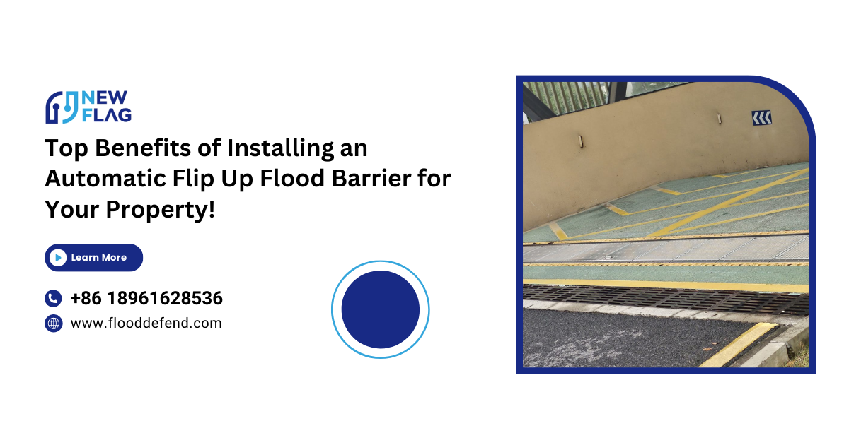 Automatic Flip Up Flood Barrier